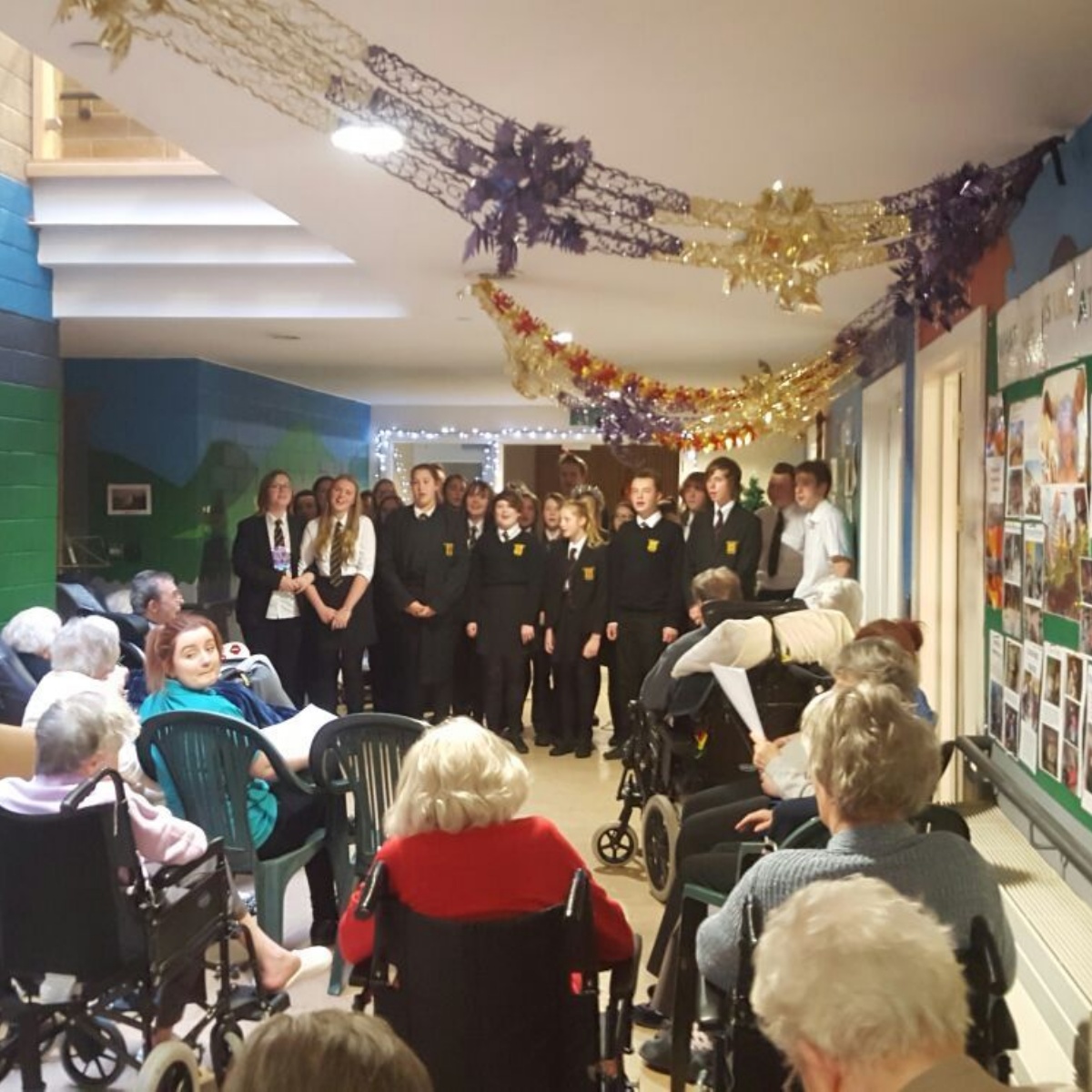 St Martin's School Pupils perform for Ty Penrhos Care Home